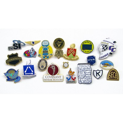 1" Custom Hard Enamel Cloisonne Pins