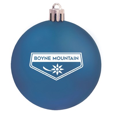 Matte Blue Shatterproof Ball Ornament 80 Mm