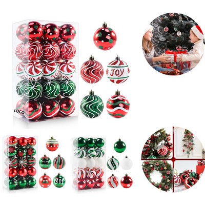 30Pcs Shatterproof Christmas Tree Ornaments